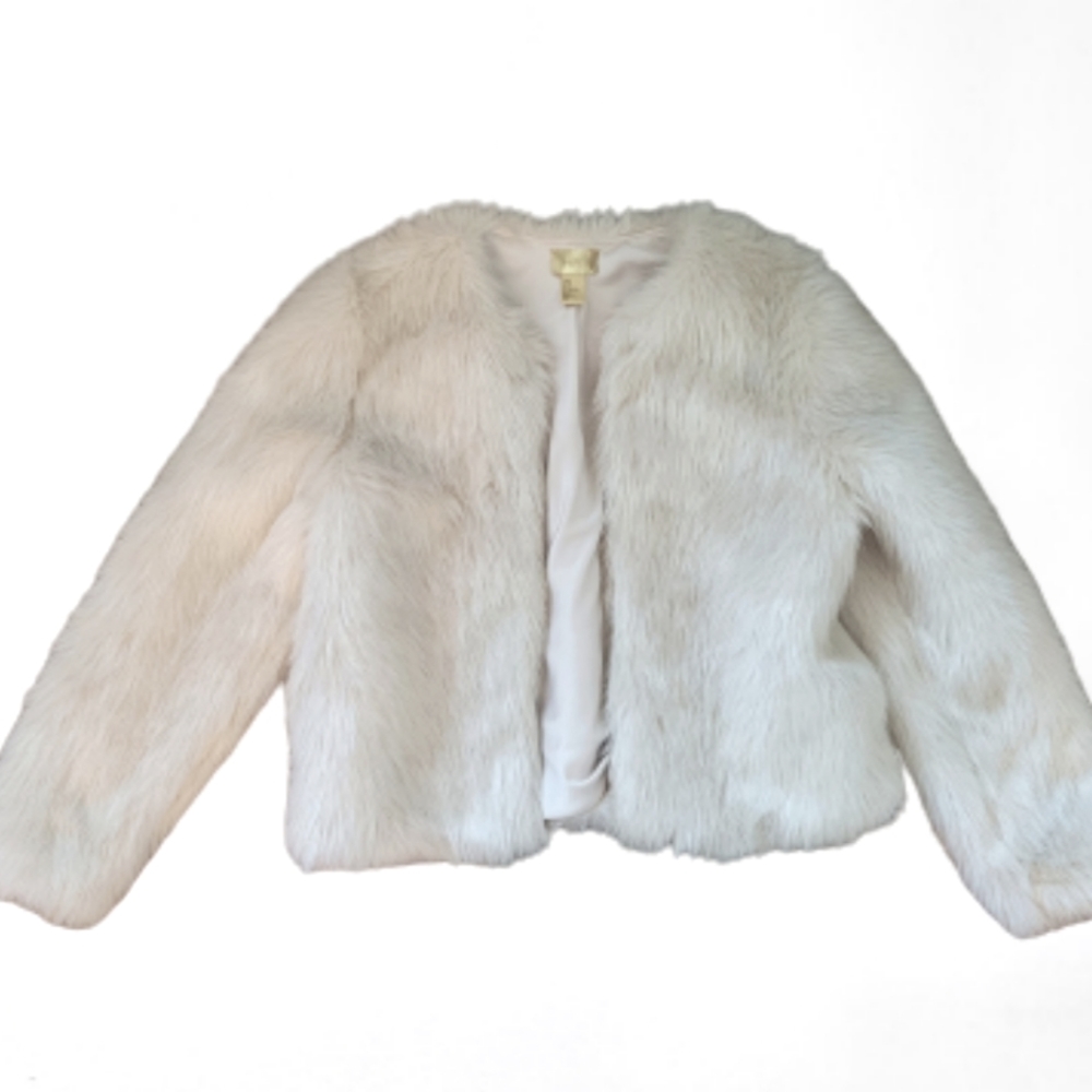 H & M Faux Fur Coat Size S Like New